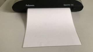 How to use fellowes spectra A4 [upl. by Cynthy143]