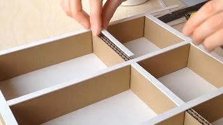 DIY Cardboard Drawer Organizer  An Easy Tutorial For Clever Storage Solutions [upl. by Lazar663]