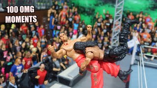 100 WWE FIGURE OMG MOMENTS [upl. by Euqinemod354]