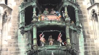 Munichs famous Glockenspiel Marienplatz HD [upl. by Aihtnys]