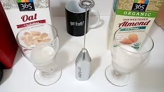 Oat Milk vs Almond Milk part 2 Frothing Test [upl. by Perlman]