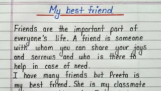 Short essay on my best friend in english for students [upl. by Avon592]