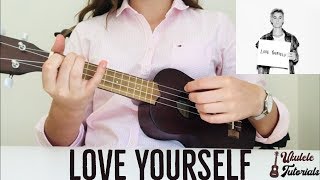 Justin Bieber  Love Yourself EASY Ukulele Tutorial [upl. by Garrek]