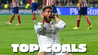 Sergio Ramos AMAZING Real Madrid GOALS [upl. by Letha]