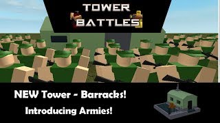 Barracks Showcase  Tower Battles ROBLOX [upl. by Aerdnaed]