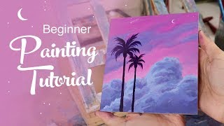 Acrylic Painting Tutorial  For Beginners [upl. by Tulley]