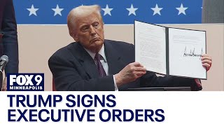 Pres Trump signs batch of executive orders after inauguration [upl. by Tap85]