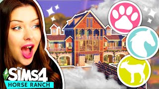 Building a House for EVERY ANIMAL in The Sims 4  The Sims 4 Horse Ranch Build [upl. by Diad]