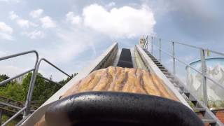 Wildwasserbahn  Wunderland Kalkar Onride Log Flume [upl. by Lleuqar]