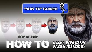 PAINTING FIGURES FACES  STEP BY STEP  BEARDS [upl. by Ravert]