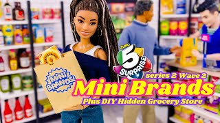 Mini Brands Series 2 PLUS DIY Hidden Grocery Store [upl. by Aicittel]