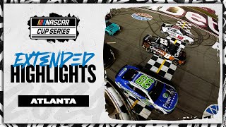 Crazy race photo finish  Extended Highlights from Atlanta  NASCAR [upl. by Yeltrab]