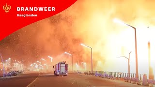 Brandweer Haaglanden  Incident Vreugdevuur Scheveningen 2019 [upl. by Aihsyt]