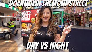 DOWNTOWN FREMONT STREET  DAY VS NIGHT [upl. by Pears]