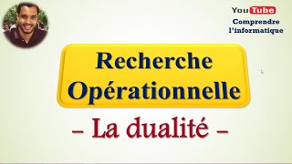 Recherche opérationnelle  La dualité [upl. by Emearg]