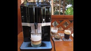 EQ300 automatic coffee machine Siemens How to install Review and testing Espresso [upl. by Llenrrad]