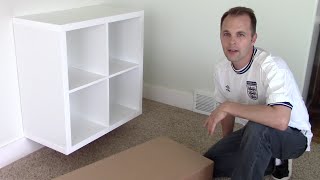 Ikea EXPEDIT  KALLAX shelf  how to assemble and wall mount bookcase [upl. by Odel]