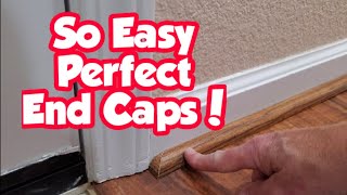 How to Cut Perfect Quarter Round Molding End Caps  The Easy Way [upl. by Najed]