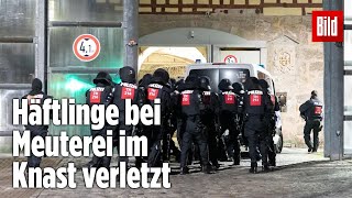 Gefängnismeuterei Polizei stürmt Knast in Thüringen  JVA Untermaßfeld [upl. by Trebled]