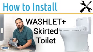 How to Install a TOTO Skirted toilet  TOTO WASHLET [upl. by Concoff]