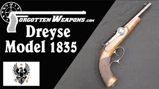 Dreyse Model 1835 Needlefire Breechloading Pistol [upl. by Airegin]